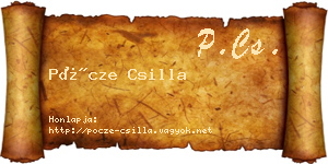 Pöcze Csilla névjegykártya