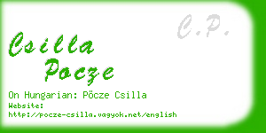 csilla pocze business card